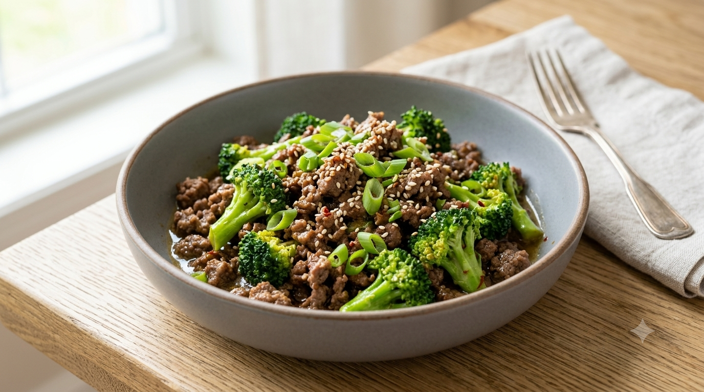 20-Minute Keto Garlic Butter Beef & Broccoli Bowls (Easy Weight Loss Dinner)