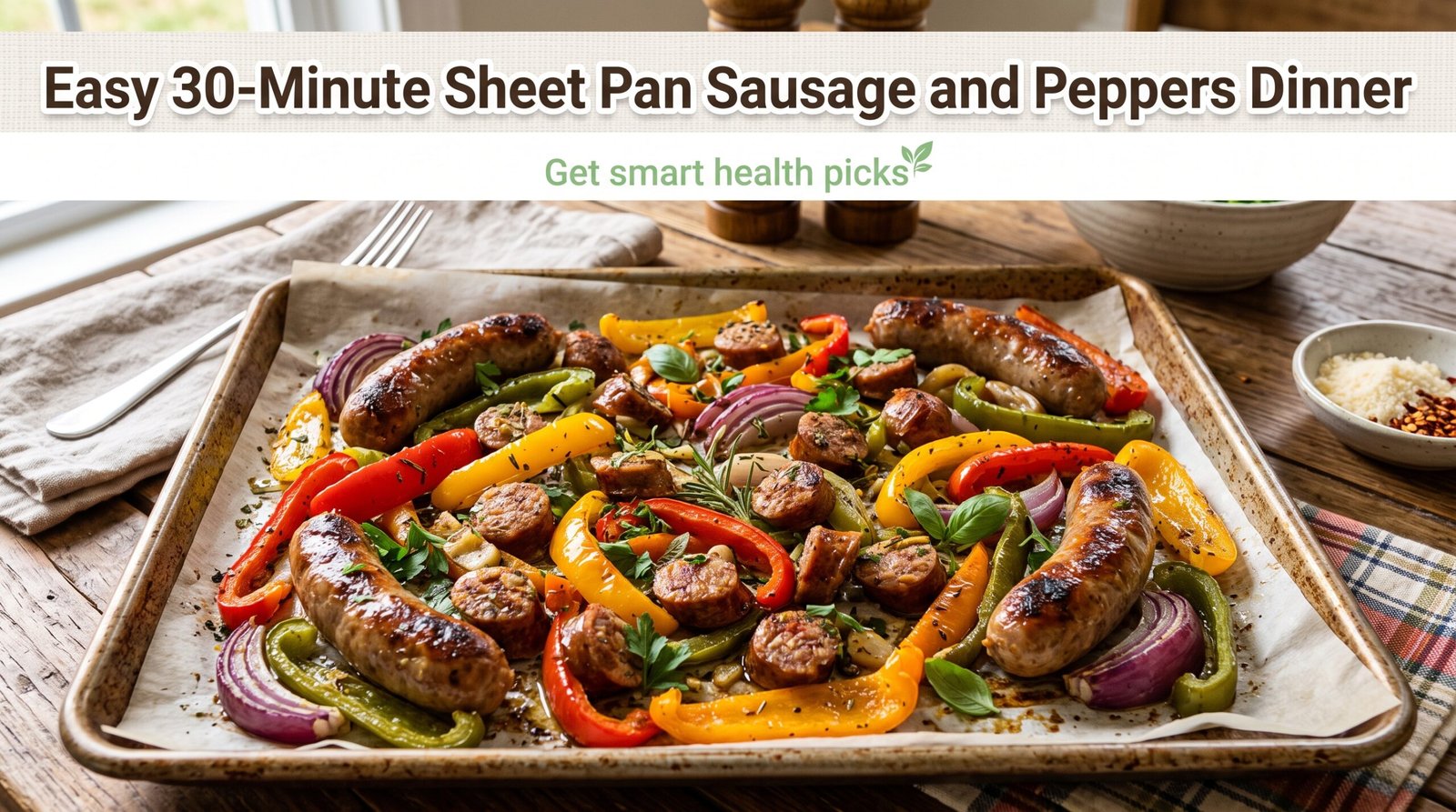 Easy 30-Minute Sheet Pan Sausage and Peppers Dinner